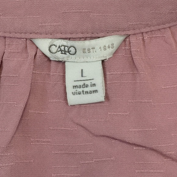 Cato Boho Peasant Top L Pink Tiered Tassel Ruffle Sleeve Cottagecore Festival - Picture 7 of 10